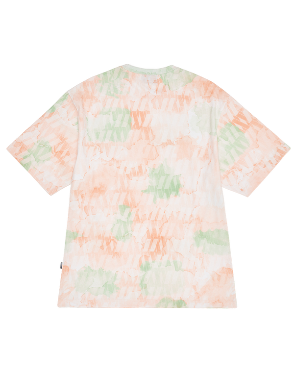 [NERDY X ATMOS] DNAウォーターカラー半袖Tシャツ ライトオレンジ