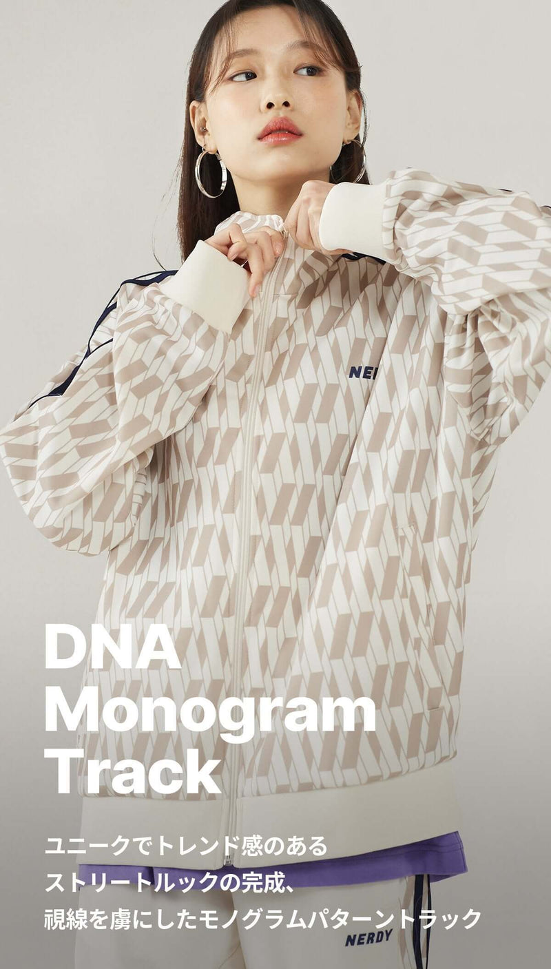 (21FW) DNA モノグラム トラック トップ ブラック / DNA Monogram Track Top Black - whoisnerdy jp