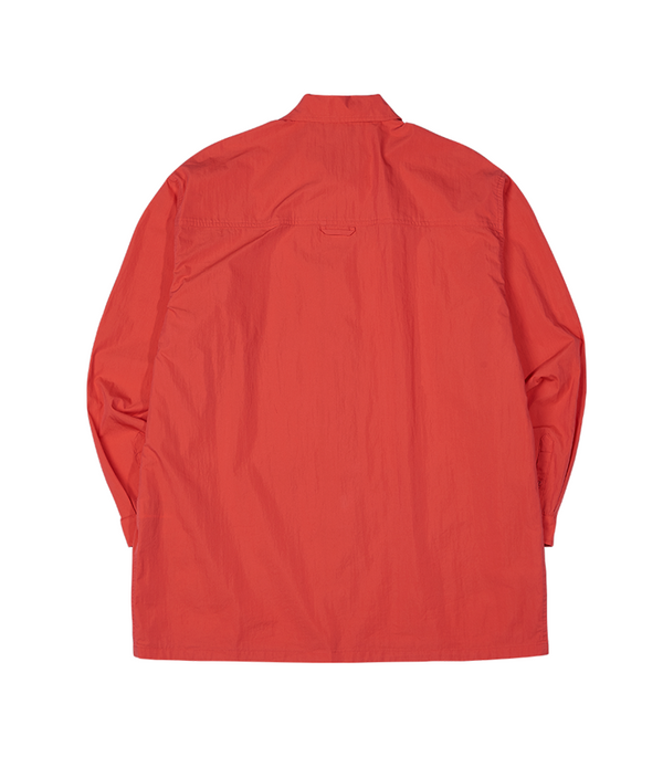 リンクル シャツジャケット コーラル / Wrinkle Shirt Jacket Coral - whoisnerdy jp